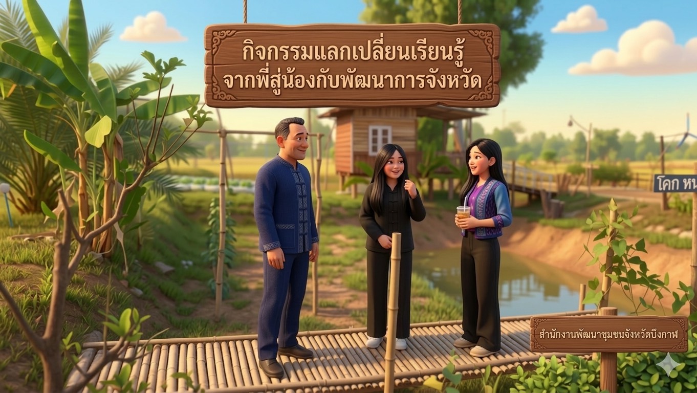 🌟 พช.บึงกาฬ: ถ่ายทอดองค์ความรู้ “จากพี่สู่น้อง” ต่อยอดบึงกาฬโมเดล สร้างอาชีพมั่นคงตามหลักเศรษฐกิจพอเพียง